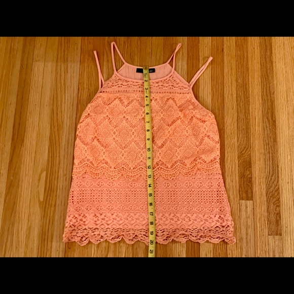 Ladekh tank halter top straps—apricot cotton lace - Picture 7 of 11